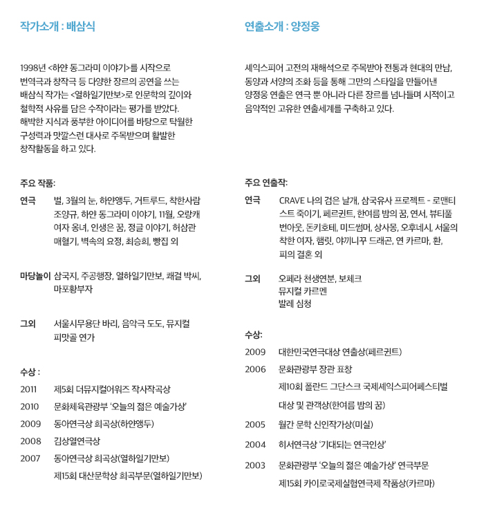 작가 연출소개