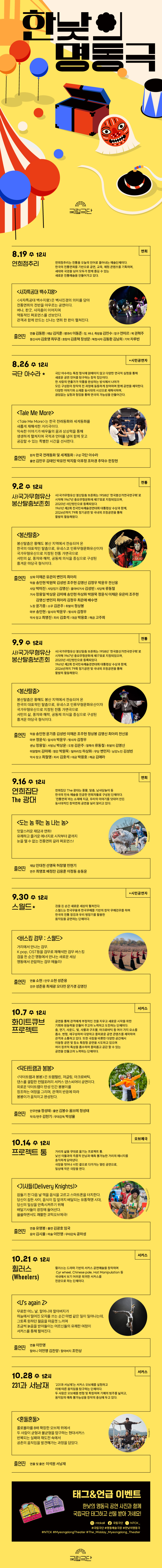 한낮의 명동극 포스터